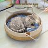 Rattan Cat Bed: All-Season Sleeping Pad & Scratcher Combo