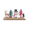Christmas Wooden  Elk Snowman Desktop Decoration Small Ornaments