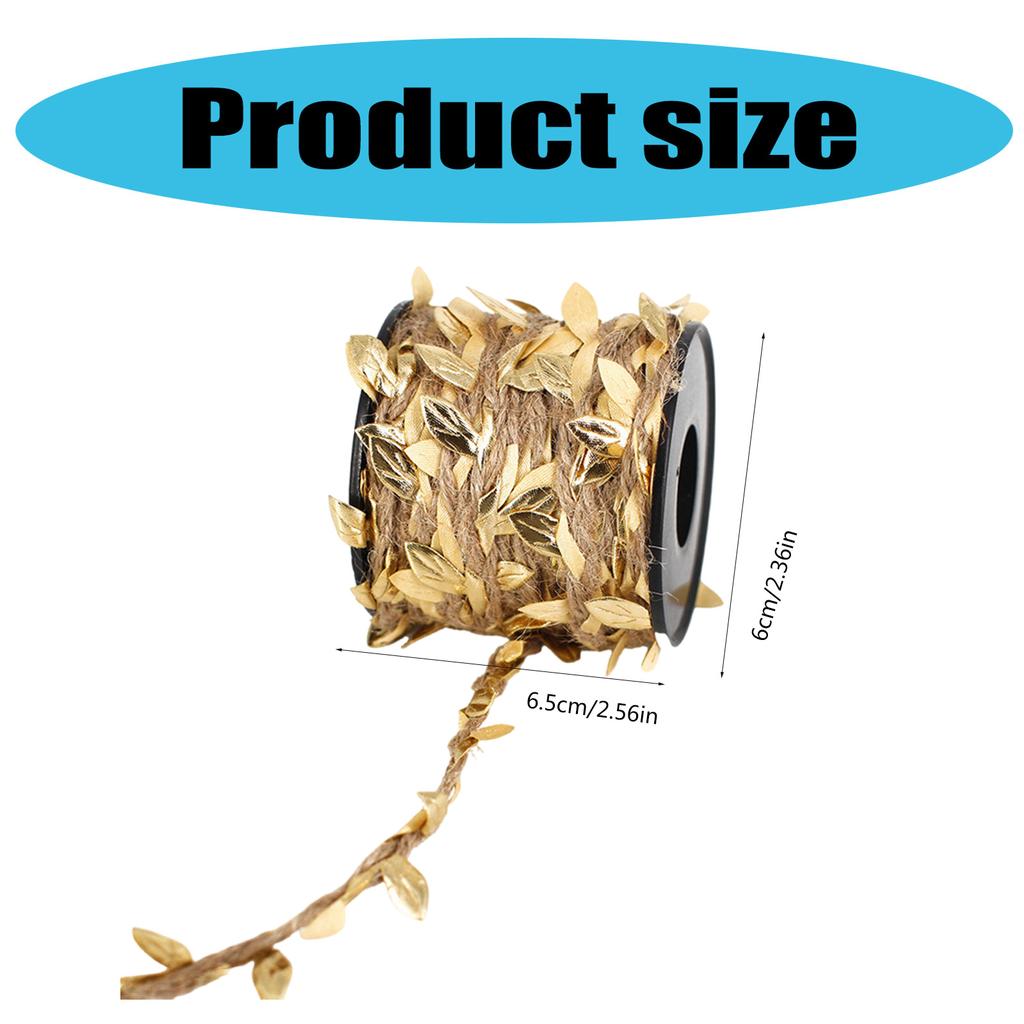 Натуральный шпагат 32,8 фута Искусственная лоза Лист Веревка Джутовая веревка для подвешивания Упаковка Свадебное украшение Садоводство