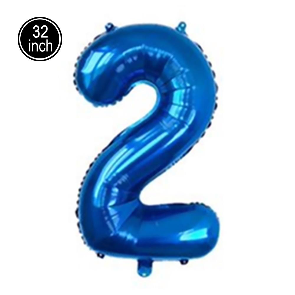 Воздушный шар из алюминиевой фольги с номером 0-9 в стиле поезда на день рождения, креативный мультфильм, украшение из воздушных шаров в синей серии