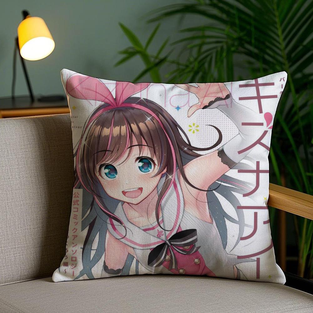 K-Kizunaai V-Vsinger Наволочка Мягкий Короткий Плюш Двусторонний Принт Декор Дома Машинная Стирка Наволочка Подарок