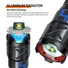 High Power LED Flashlight Powerful Lantern 100W Type-C Rechargeable Lamp Torch Outdoor Telescopic Zoom Lantern Waterproof Torch