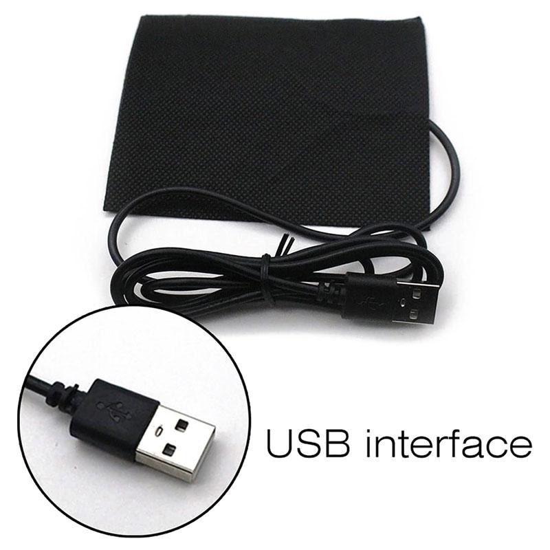 10*20 см грелка из углеродного волокна USB низковольтная электрическая нагревательная пленка для потепления талии нагревательная ткань