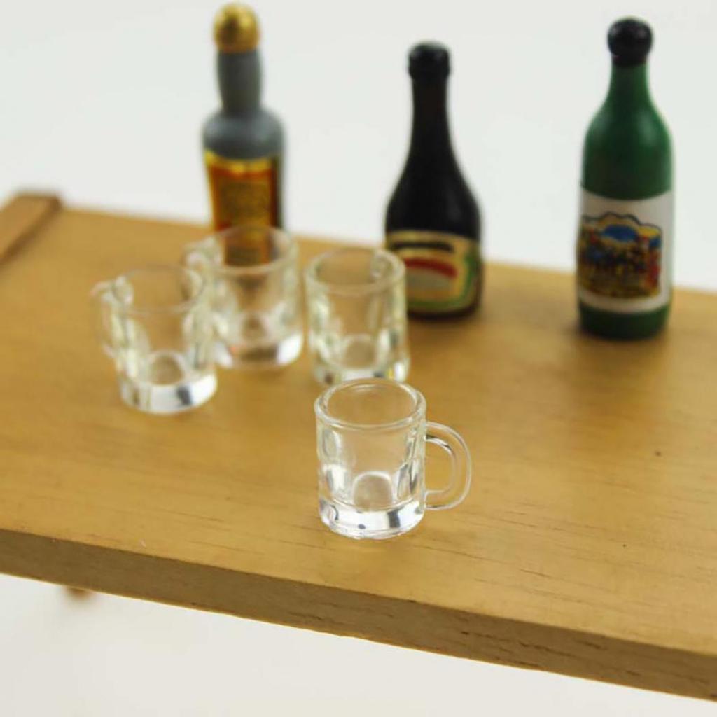 Миниатюрная пустая пивная кружка, чашка, аксессуары для кукольного домика, игрушка для ролевых игр