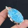 Larimar Gemstone Pendant Solid 925 Sterling Silver Pendant Jewelry Gift For Unisex
