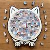 135Piece 3D Cat Puzzles Cats Puzzletoy Morandi-Colored Animal Woodpuzzle puzzle Ideal for lovers and Home Decoration
