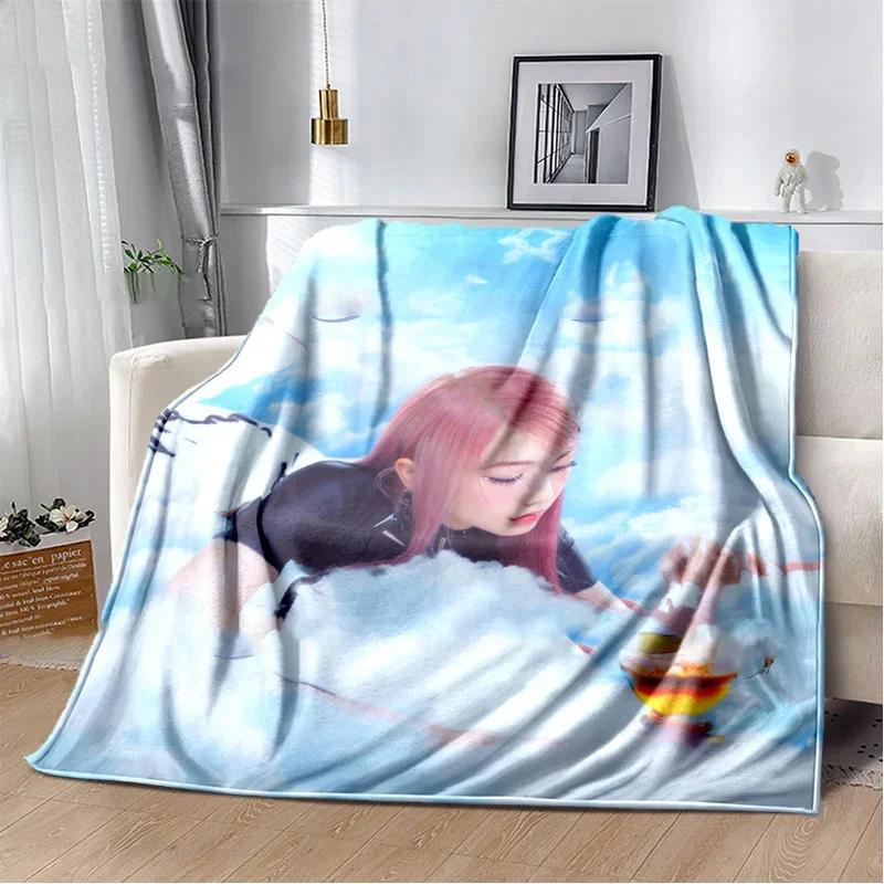 Japanese HipHop Girl Group Xg Character Print Blanket Shooting Stars Warm Plush Cozy Throw Blanket for Beding Couch Fans Blanket