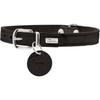 Collier - HUNTER - Aalborg - Cuir De Vache Véritable - Souple - Noir - Taille 37-43 Cm