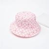 1-12Year Kids Fisherman Hat Pink Print Girl Baby Bucket Hats Cotton Breathable UV Protection Basin Cap Children Sunshade Visors