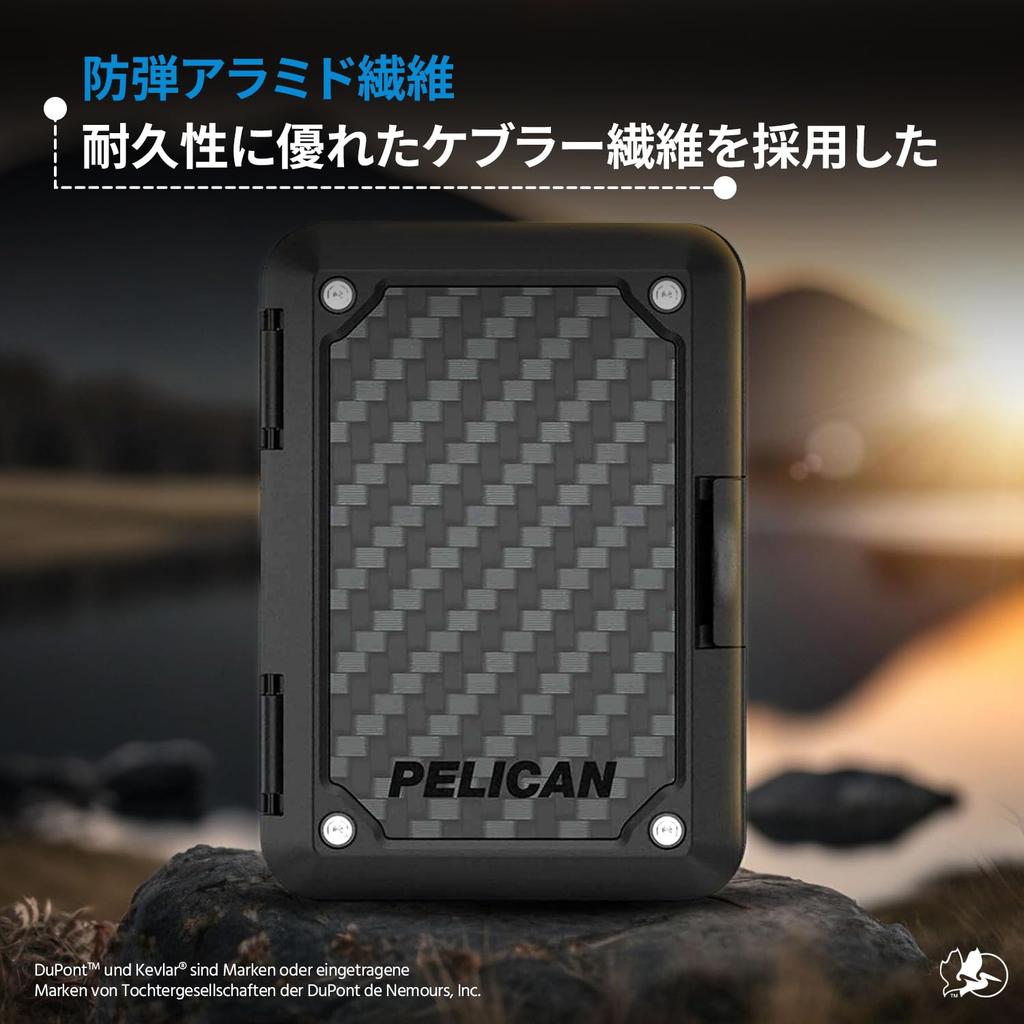 PELICAN Кошелек для карт MagSafe IPX4 Водостойкий, Кевлар, Блокировка RFID PP051214 (для iPhone 12–15)
