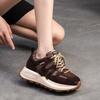 Johnature Кроссовки из натуральной кожи, универсальная повседневная спортивная обувь, женские туфли на плоской подошве со шнуровкой и круглым носком