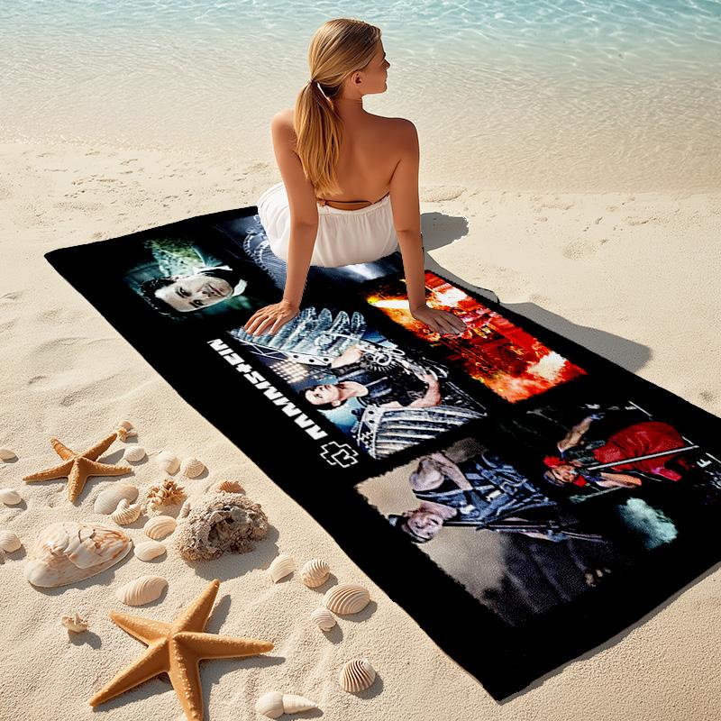Till Lindemann, lead singer of the German heavy metal rock band Rammstein, outdoor camping vacation swimming beach scarf decorative blanket F8
