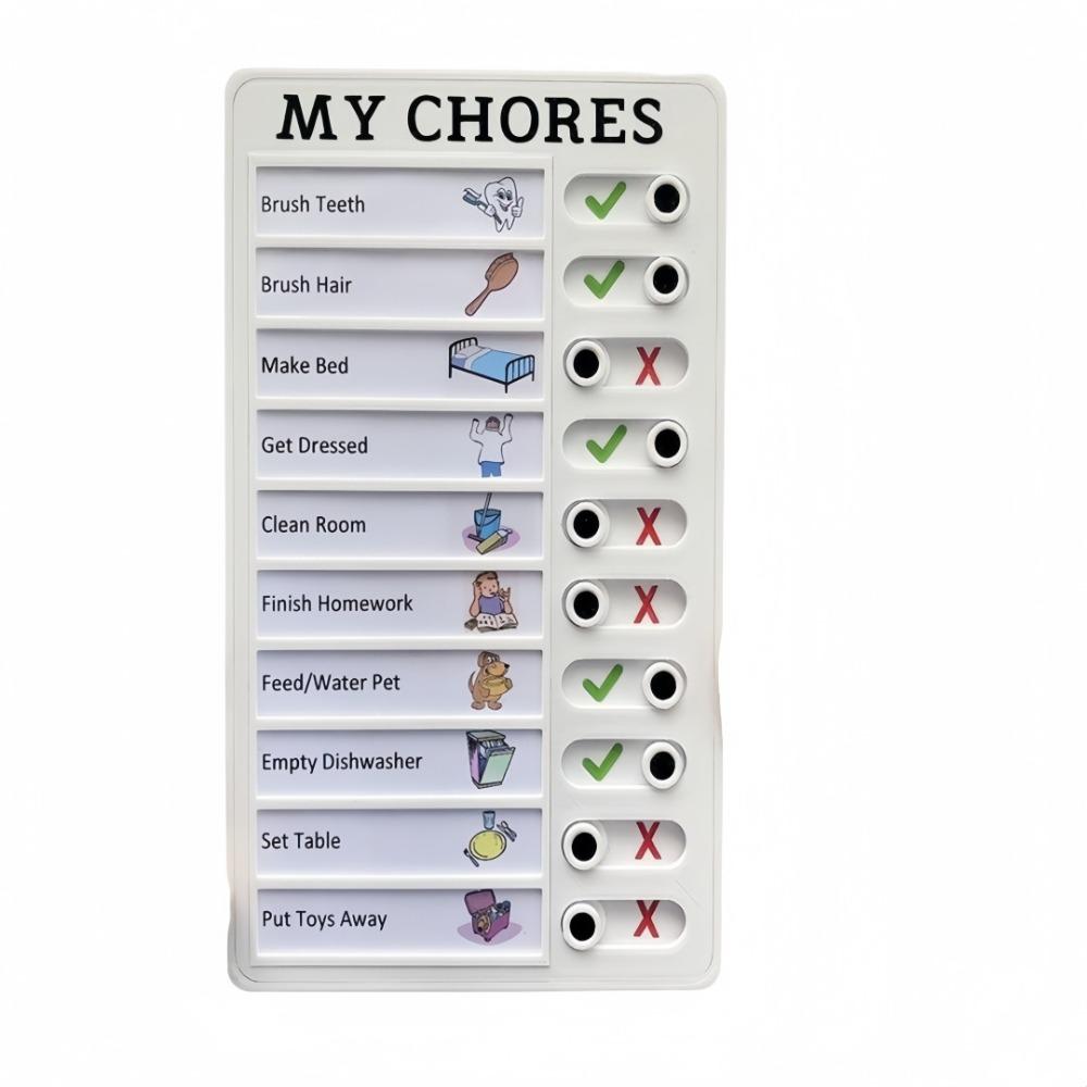 Self Discipline Check-In Tool Replaceable Plastic Plan Checklist Fo Adults Children Summer Task Planning Time Memo Message Board