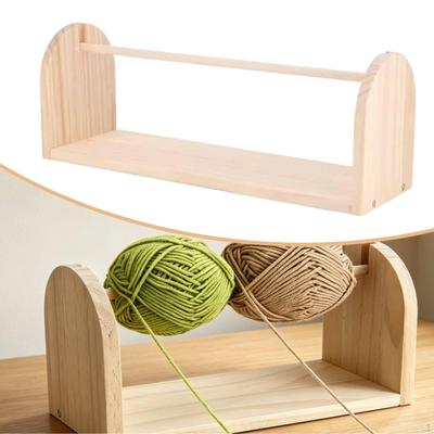 Деревянный держатель для пряжи, Диспенсер для клубков пряжи, Вращающаяся стойка для хранения для энтузиастов рукоделия