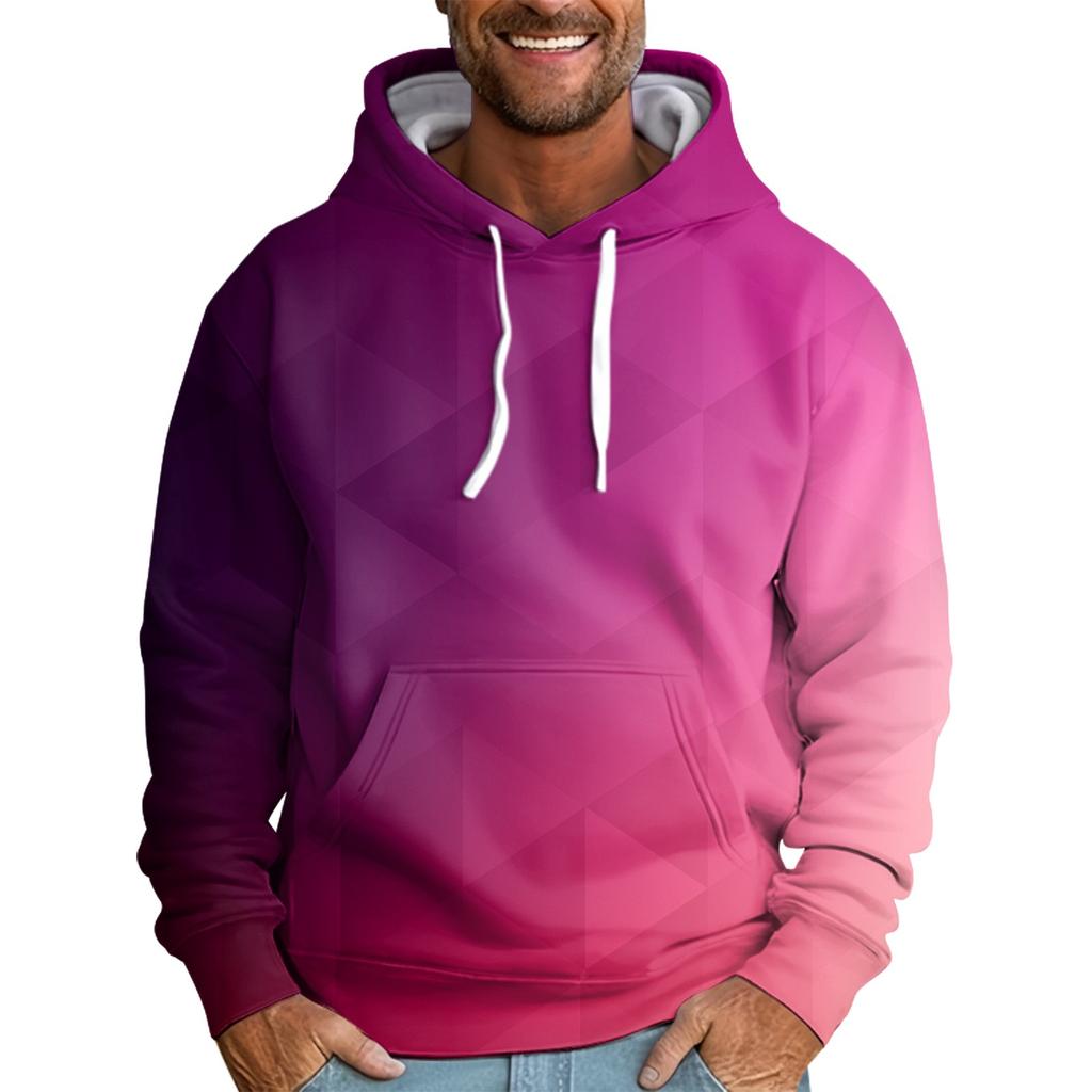 Men's Loose Printed Hooded Sweatshirt Men's Casual Fashion Sports Sweatshirt