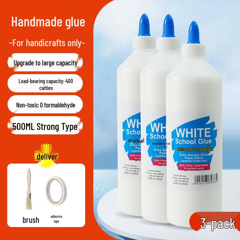 Быстросохнущий белый клей для детского творчества, слайма, художественных проектов и деревообработки в детском саду.