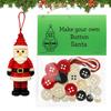 DIY 4pcs Christmas Button Ornament Making Kit Christmas Snowman/Santa Claus/Christmas Tree/Angel Button Pendant Making Set