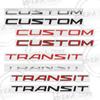 DUSP4 For Ford Transit Custom Tourneo MK7 MK8 Tuning Logo Lettering Metal Badge Stickers Car Rear Trunk Body Emblem Auto Accessories