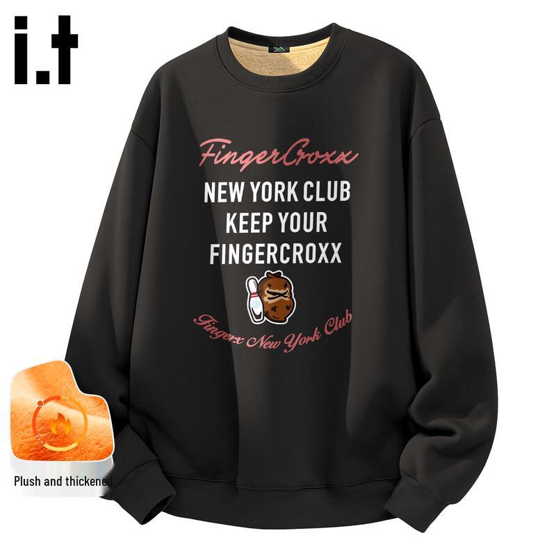 Fingercroxx Winter Couple's Festive Thickened Round Neck Sweatshirt