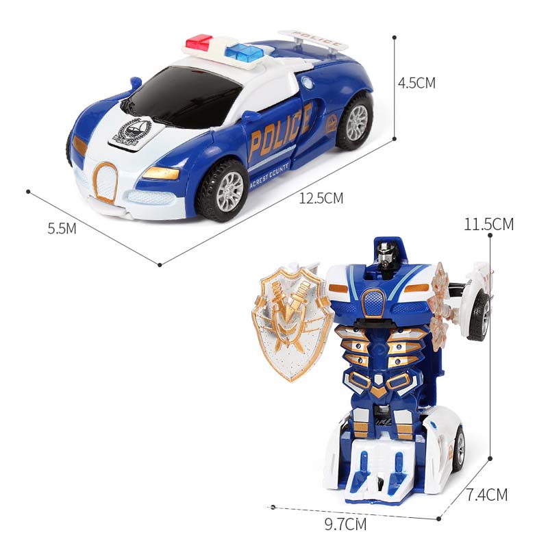 Fashionable Robot Plastic Transform Model Car Automatic Funny Toys Toys For Boys Deformation Car Amazing One-key Gifts New Kid Toy