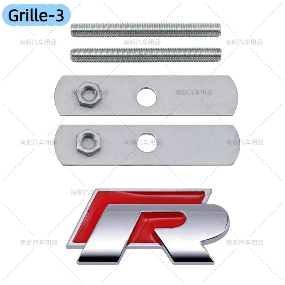 3D Metal R Emblem Car Trunk Badge Sticker for G-olf R Line P-olo P-assat J-etta T-ouareg