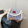 Осень популярная клетчатая маленькая сумка женская новая модная простая подмышечная маленькая квадратная сумка повседневная дорожная сумка-мессенджер