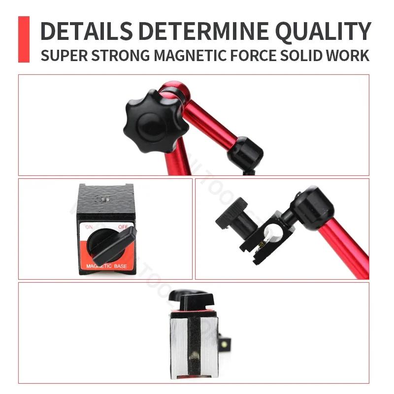 Цифровой циферблатный индикатор Магнитная подставка Держатель циферблатного индикатора Измерение нутромера Микрометр Измерительные щупы Инструмент