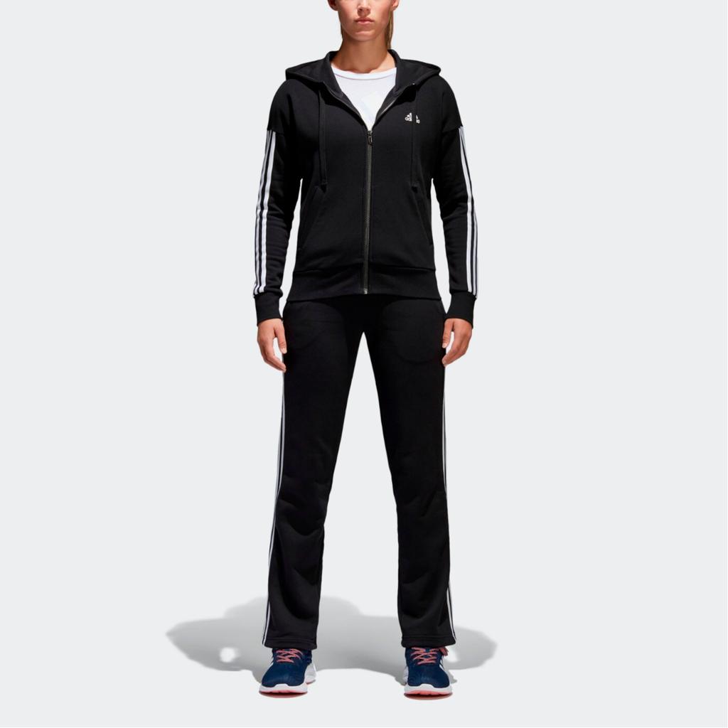 Adidas Женские тренировочные брюки серии, полосатые, влагоотводящие, повседневные спортивные длинные брюки, женские брюки, черно-белые S97116