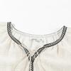 Lagogo Lago Valley's new lightweight tassel lace up versatile top for women
