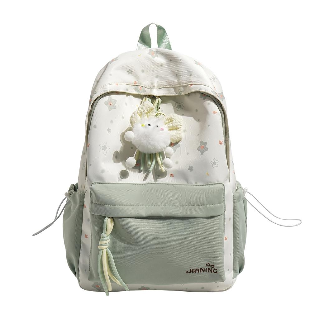 Schoolbagins wind small fresh girl heart school bag middle and high school students contrasting color backpack girls travel light backpack
