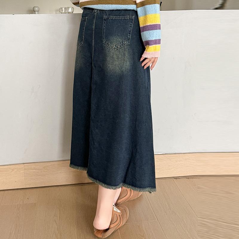 Женская ретро юбка средней длины, облегающая и свободная