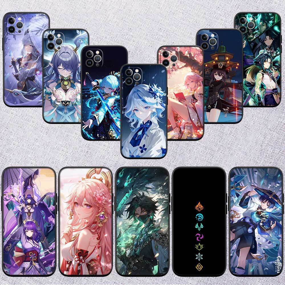 Чехол Genshin Impact для Samsung Note 20 10 S25 Plus Ultra Lite FE M20 M21 M30 M31 M51 A11 A26 A51 A52 A53 A56 A70 A71 A72 A73