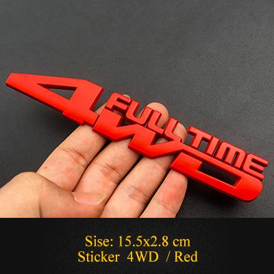 1pcs 4WD Metal 3D Chrome car stickers Badge Decal car Styling full time 4wd Sticker for Mitsubishi Mazda TOYOTA Cadillac FORD cnkym77