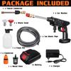 600W 24V Wireless Car Washer Cleaner Portable Handheld Car Wash Water Gun High Pressure Washer Foam Generator for Makita Battery