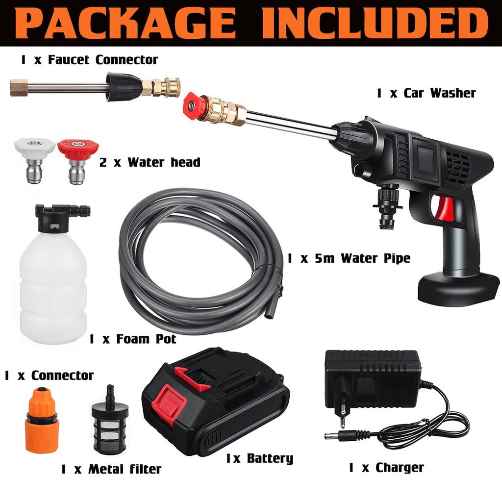 600 Вт 24 В Беспроводной очиститель для мойки автомобилей Портативный ручной автомойщик Водяной пистолет Мойка высокого давления Генератор пены для аккумулятора Makita
