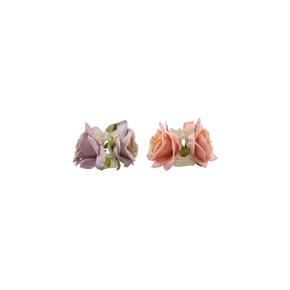 Cloth Rose Hair Clip Peony Flower Large Shark Clip Cute Flower Hair Claw Girl