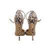 New Sexy Snake Pattern 12cm 10cm 8cm Thin High Heel Pointed Side Opening with Dating Women's High Heel Baotou Hollow Out Sandals