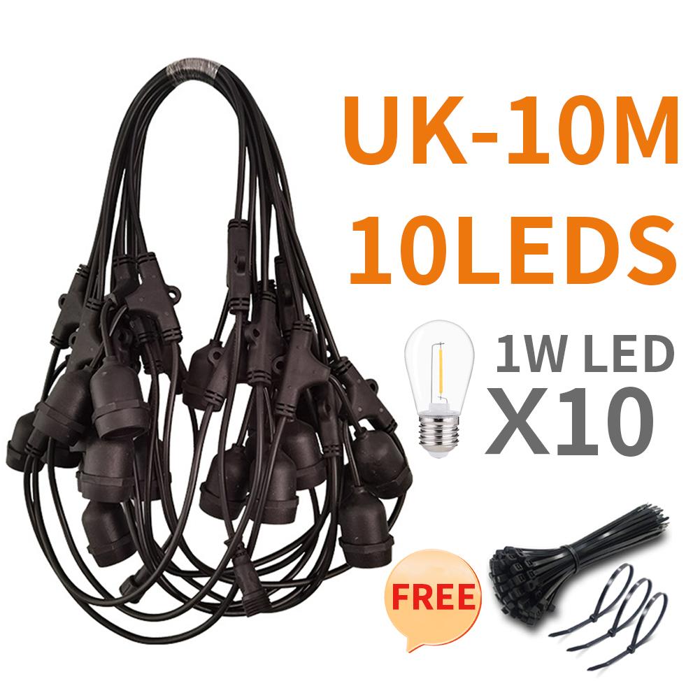 S14 10M Светодиодная гирлянда, соединяемая, коммерческого класса, водонепроницаемая, для наружного освещения, для сада, праздника, свадебного украшения