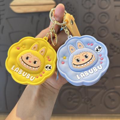Лабубу Силиконовый Кошелек для Мелочи Подвеска Лабубу Симпатичная Подвеска для Школьной Сумки Брелок Кольцо Кукла Машина