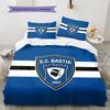 SC Bastia Pattern Bedding Home Decoration Birthday Gift (1 * duvet cover + 2 * pillowcase, without core)