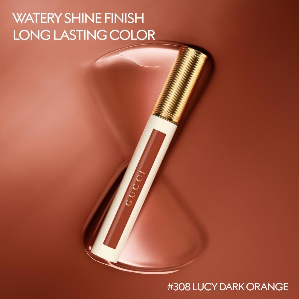 Gucci Oil In Water tInt hydratIng Lip staIn 130 Elsa Hazel Almond 0.21 Oz 6.5 Ml