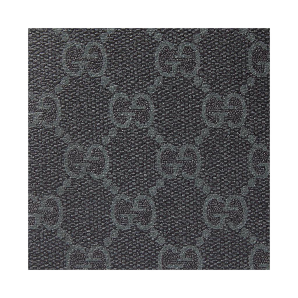 Gucci GG Emblem Classic Logo Print Flap Wallet Men wallet Black 821206-FAD6M-1000