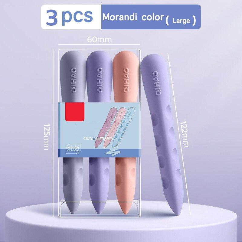 3 Pcs Super Large Hole Eraser Easy To Wipe for Primary School Students No Dross Children's Pen Like Creative Pencil Eraser