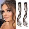 Heat Resistant Side Parting Curved Bangs - Dragon Beard Bangs Pair for Women