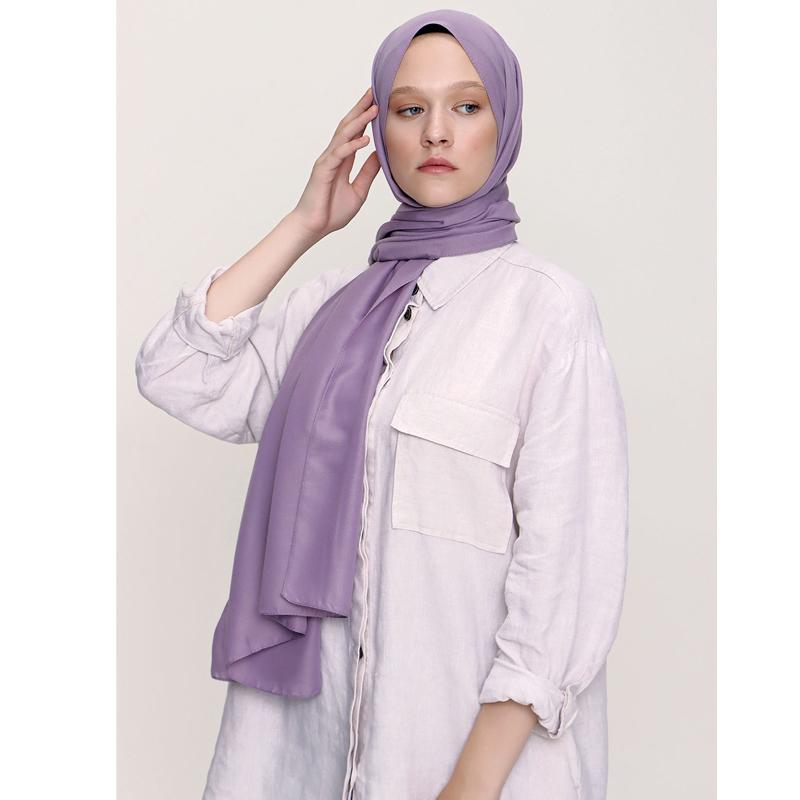 Miray Plain Soft Shawl Lilac
