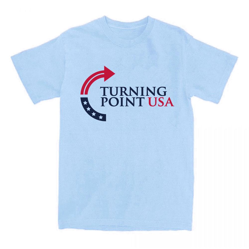 Turning Point Usa Футболка Американский Чарли Кирк Модная Футболка Хлопок Короткий Рукав Повседневная Унисекс Уличная Одежда Мужские/Женские Футболки Принт