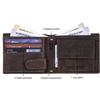 Мужской повседневный, формальный, модный кошелек из натуральной кожи с RFID-меткой - стандартный размер  (6 слотов для карт)