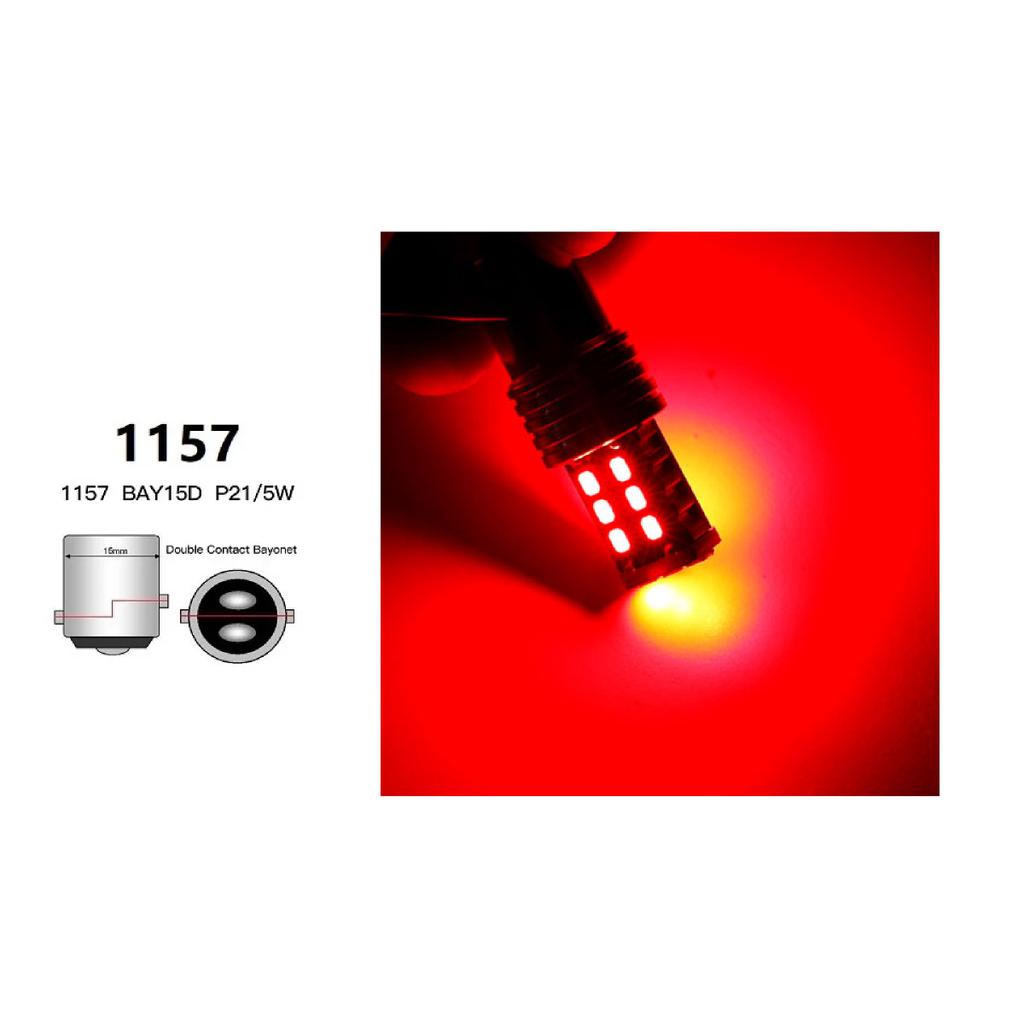 1x 1157 LED BAY15D Car Turn Signal Brake Backup Light 3030 Chip 15 SMD CANBUS Reverse Parking Lights Lamps 12V Red Amber White