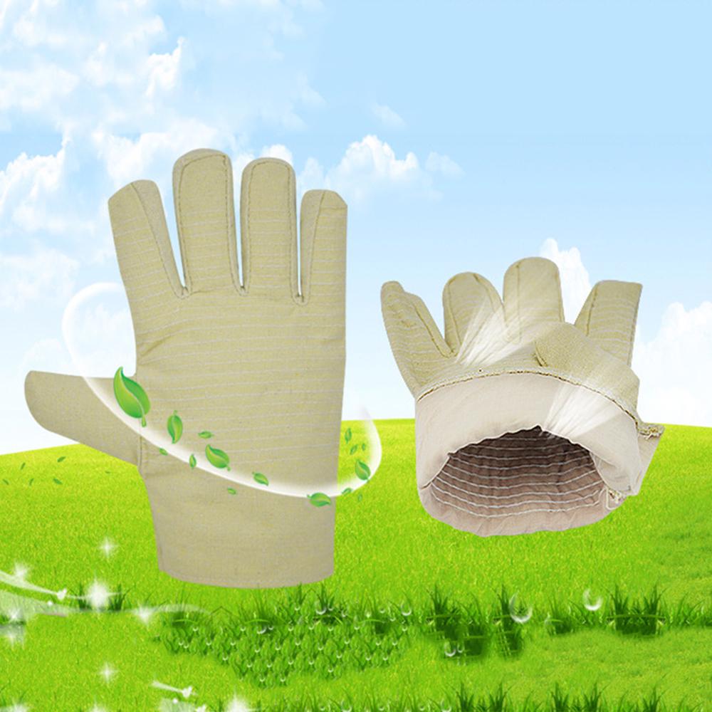 Перчатки из парусины, толстые двухслойные защитные перчатки, износостойкие, противоскользящие рабочие перчатки, механические
