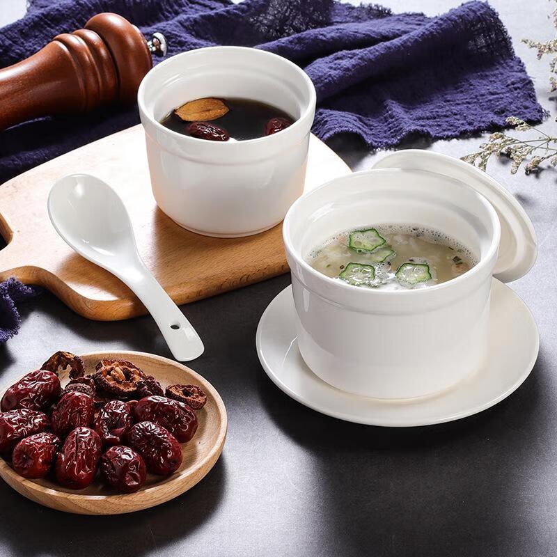 Huibai Ceramic Covered Stew Bowl Set